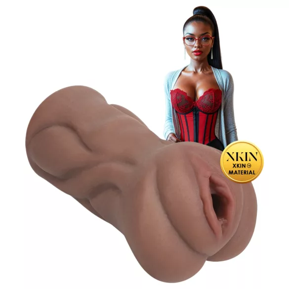 XKIN Librarian Paige - realistický umelý vaginálny masturbátor (prírodná farba)