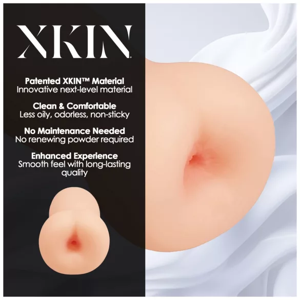 XKIN - realistický umelý zadok masturbátor - M (prírodný)