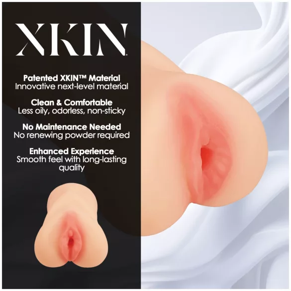 XKIN - realistická umelá vagína masturbátor - M (naturálna)