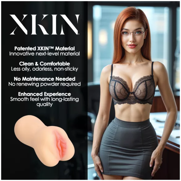 XKIN Amber Blowfiled - realistická umelá vagína masturbátor (telová farba)