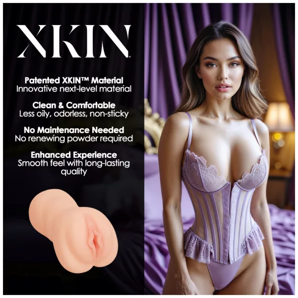 XKIN Sweet Delilah - realistická umelá vagína masturbátor (naturálna)