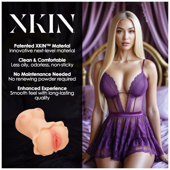XKIN Enchantment Elise - realistická umelá vagína masturbátor (prírodná farba)