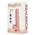 REALROCK - prísavkový vibrátor - prírodný (18 cm)