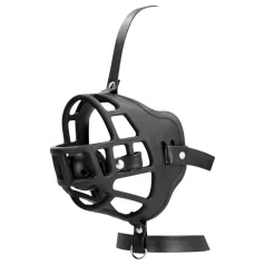 Ouch! - erotický náhubok s vloženými roubíkmi - čierny