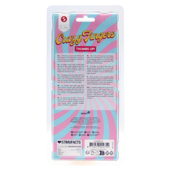 S-Line - dildo v tvare palca - realistický vzhľad - naturálna farba