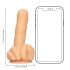 S-Line - stredne veľký prst dildo (naturál)