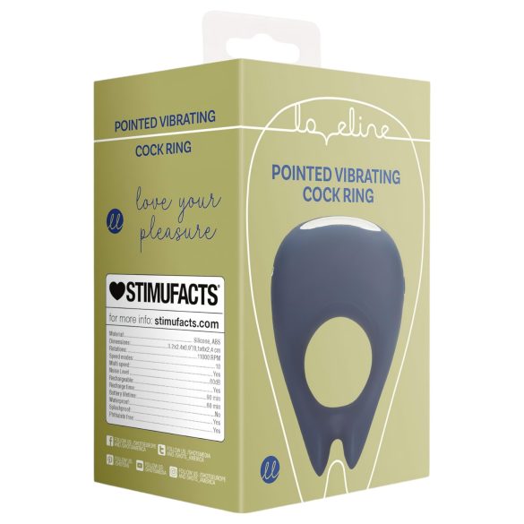 Loveline - nabíjací, vibračný krúžok na penis (modrý)