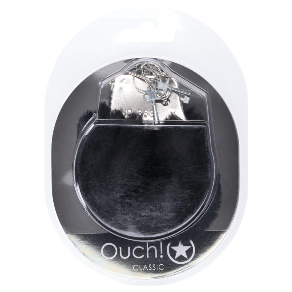 Ouch! - plyšové putá - čierne
