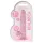 RealRock - realistický dildo - priehľadný ružový - 17 cm