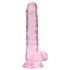 RealRock - realistický dildo - priehľadný ružový - 17 cm
