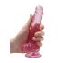 RealRock - realistický dildo - priehľadný ružový - 17 cm