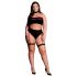 Le Désir Plus Size - 3dielna sada spodnej bielizne - čierna (XL-4XL)