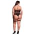 Le Désir Plus Size - 3dielna sada spodnej bielizne - čierna (XL-4XL)