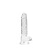 RealRock - realistický dildo - priehľadný - 17 cm