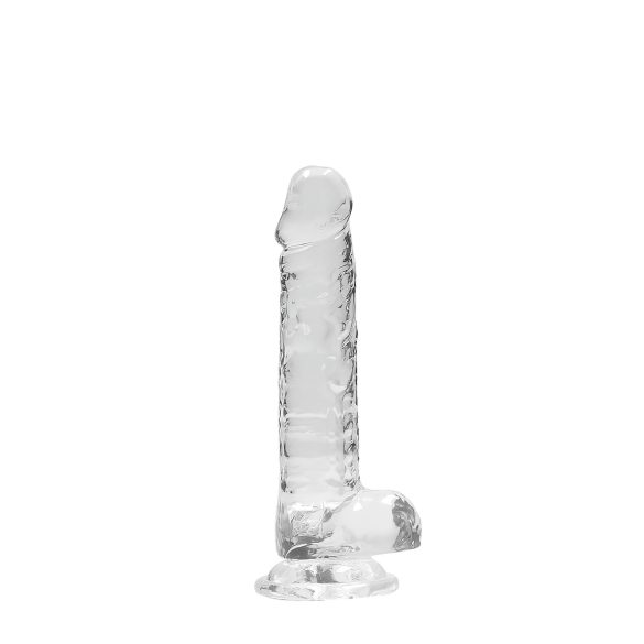 RealRock - realistický dildo - priehľadný - 17 cm