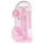 RealRock - realistický dildo - priehľadný ružový - 19 cm
