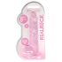 REALROCK - priehľadné realistické dildo - ružové (19cm)