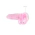 REALROCK - priehľadné realistické dildo - ružové (19cm)