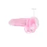 RealRock - realistický dildo - priehľadný ružový - 19 cm