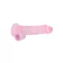 RealRock - realistický dildo - priehľadný ružový - 19 cm