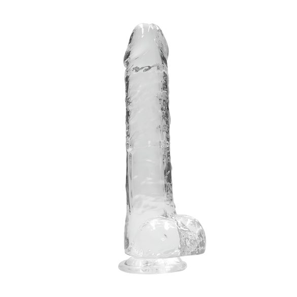 REALROCK - priehľadné realistické dildo - priehľadné (22cm)
