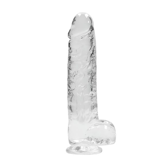 REALROCK - priehľadné realistické dildo - priehľadné (22cm)