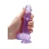 RealRock - realistický dildo - priesvitný fialový - 15 cm