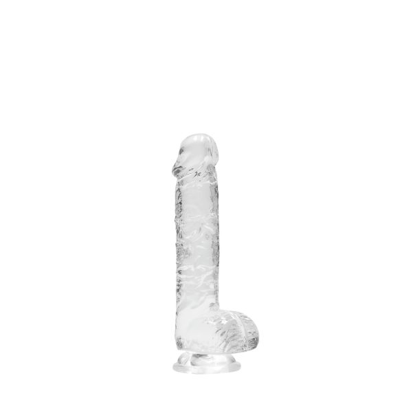RealRock - realistické dildo - priehľadné - 15 cm