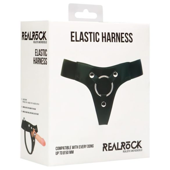 REALROCK Elastické - spodné prádlo na pripnutie (čierne)