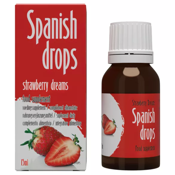 Cobeco Spanish Drops - afrodiziakálne kvapky - jahoda - 15ml