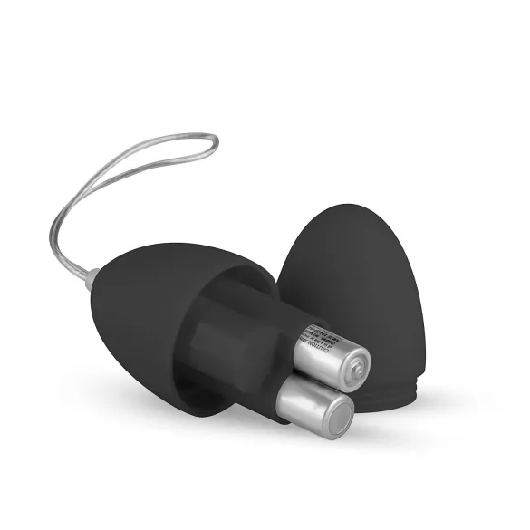 Easytoys - vibračné vajíčko na diaľkové ovládanie - 7 režimov - čierne