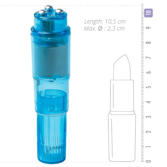Easytoys - vreckový vibrátor set - 5 dielov - modrý