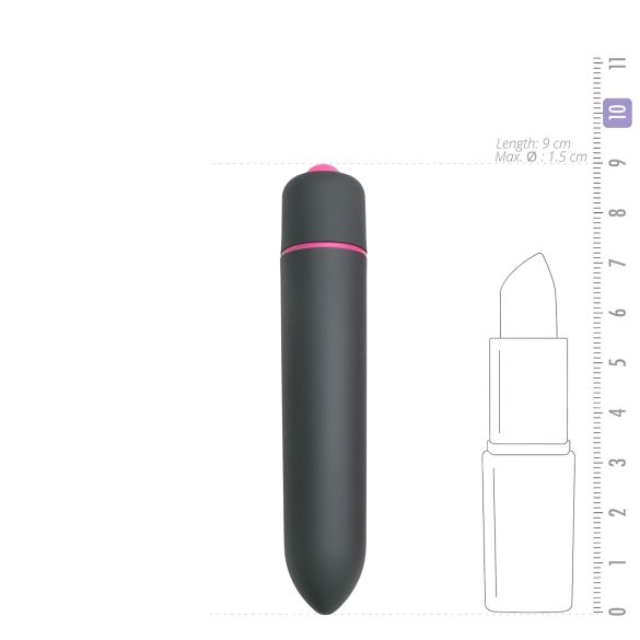 Easytoys - minivibrátor bullet - vodeodolný - čierny
