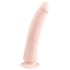 Easytoys - prísavkový 100% silikónový dildo (21 cm) - prírodný