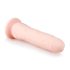 Easytoys - prísavkový 100% silikónový dildo (21 cm) - prírodný