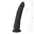Easytoys - 100% silikónový prísavný dildo (21cm) - čierny