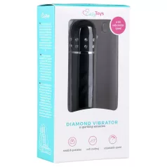 Easytoys - vibrátor s diamantovým vzorom - čierny