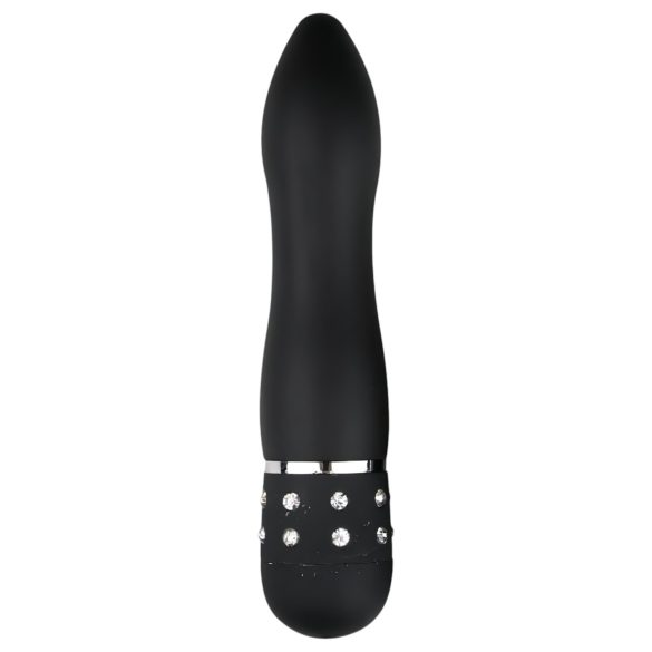 Easytoys Diamond Curved - mini tyčový vibrátor (čierny)
