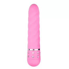   Easytoys Diamond - vibrátor so špirálovým dizajnom - ružový