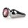 Easytoys Metal No.11 - análny plug s ružovým kameňom - strieborný (3,5 cm)