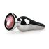 Easytoys Metal No.11 - análny plug s ružovým kameňom - strieborný (3,5 cm)