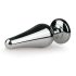 Easytoys Metal No.11 - análny plug s ružovým kameňom - strieborný (3,5 cm)