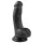 Easytoys - realistický dildó s prísavkou a semenníkmi - čierny 15 cm