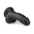 Easytoys - realistický dildó s prísavkou a semenníkmi - čierny 15 cm