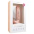 Easytoys - prísavný dildo s semenníkmi (22,5cm) - prírodný
