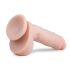 Easytoys - prísavný dildo s semenníkmi (22,5cm) - prírodný