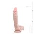 Easytoys - prísavný dildo s semenníkmi (22,5cm) - prírodný