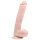 Easytoys - veľký prísavkový semenníkový dildo (26,5cm) - prírodný