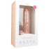 Easytoys - veľký prísavkový semenníkový dildo (26,5cm) - prírodný