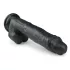Easytoys - realistický dildó s prísavkou a semenníkmi - čierny 26,5 cm